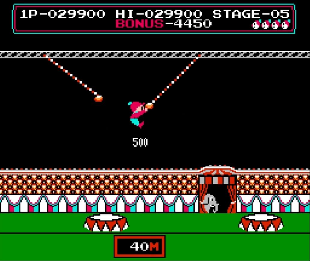 Circus Charlie - геймплей игры Dendy\NES